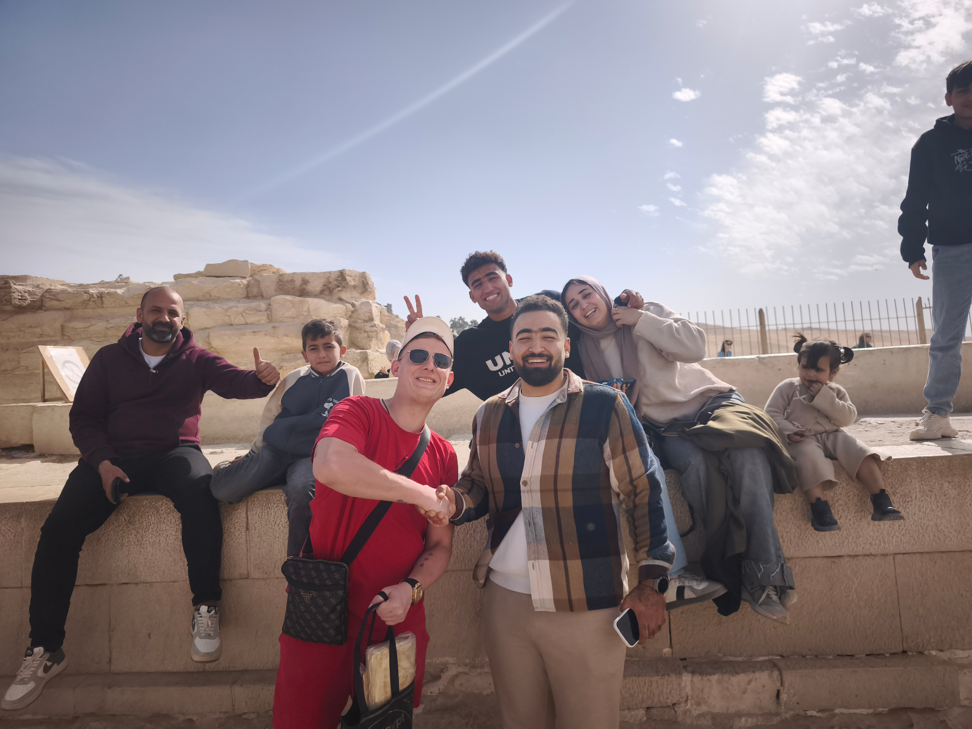 New friends at Giza, Egypt